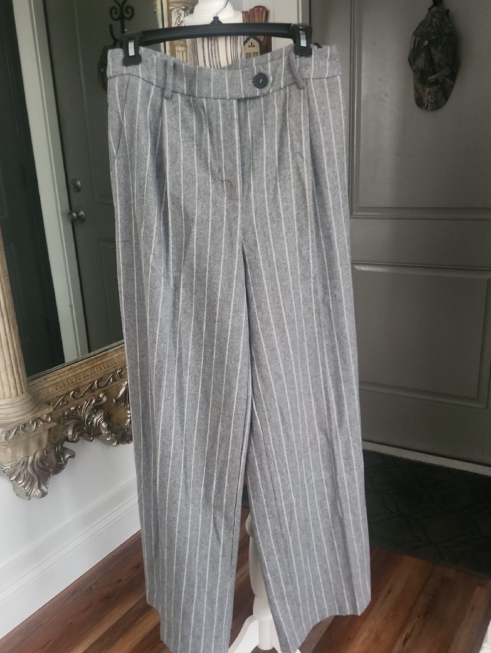 Commense Gray Pinstripe Trousers